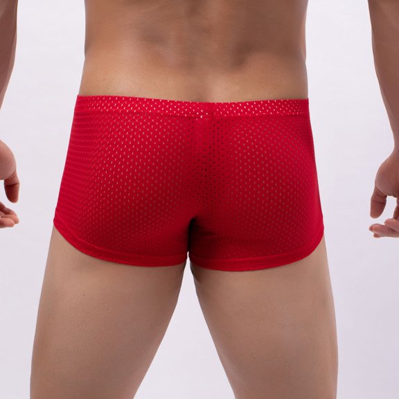 Gubotare Men Underwear Men's Underwear Boxer Briefs Pack Bamboo Viscose Soft Breathable Long Underwear Trunks,Red XL