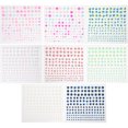 thumbnail image 1 of 8 Sheets Self Adhesive Pearl Stickers Colorful Flat Back Pearls Sticker for Face Nail Art, 1 of 7