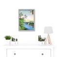 thumbnail image 2 of View Edo Konodai Tone River Japanese Boats River Cliff Top Artwork Framed Wall Art Print A4, 2 of 4