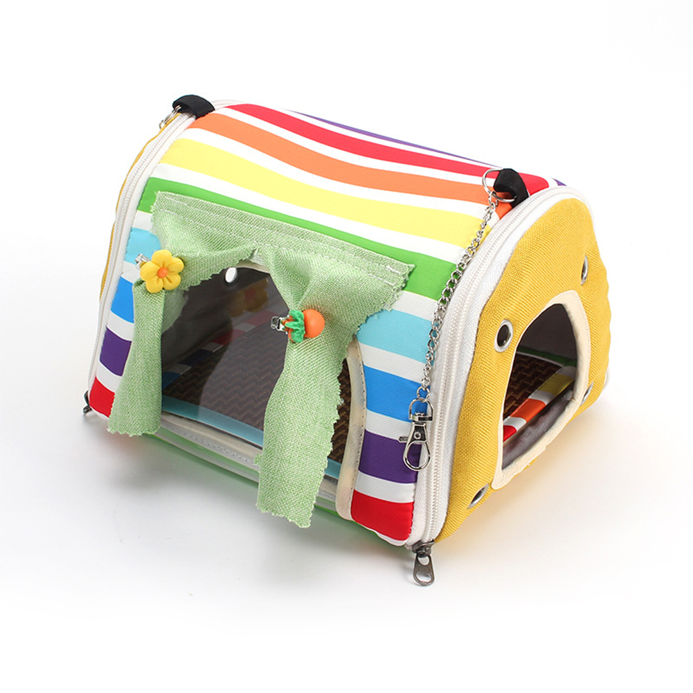 Furvclv Bird Bed for Cage Bird Hammock Nest Tent with 2 Mats for