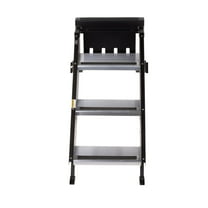 MorRyde STP224 3 Step Top Mounted Patio Entry Step, Black & Aluminum ...