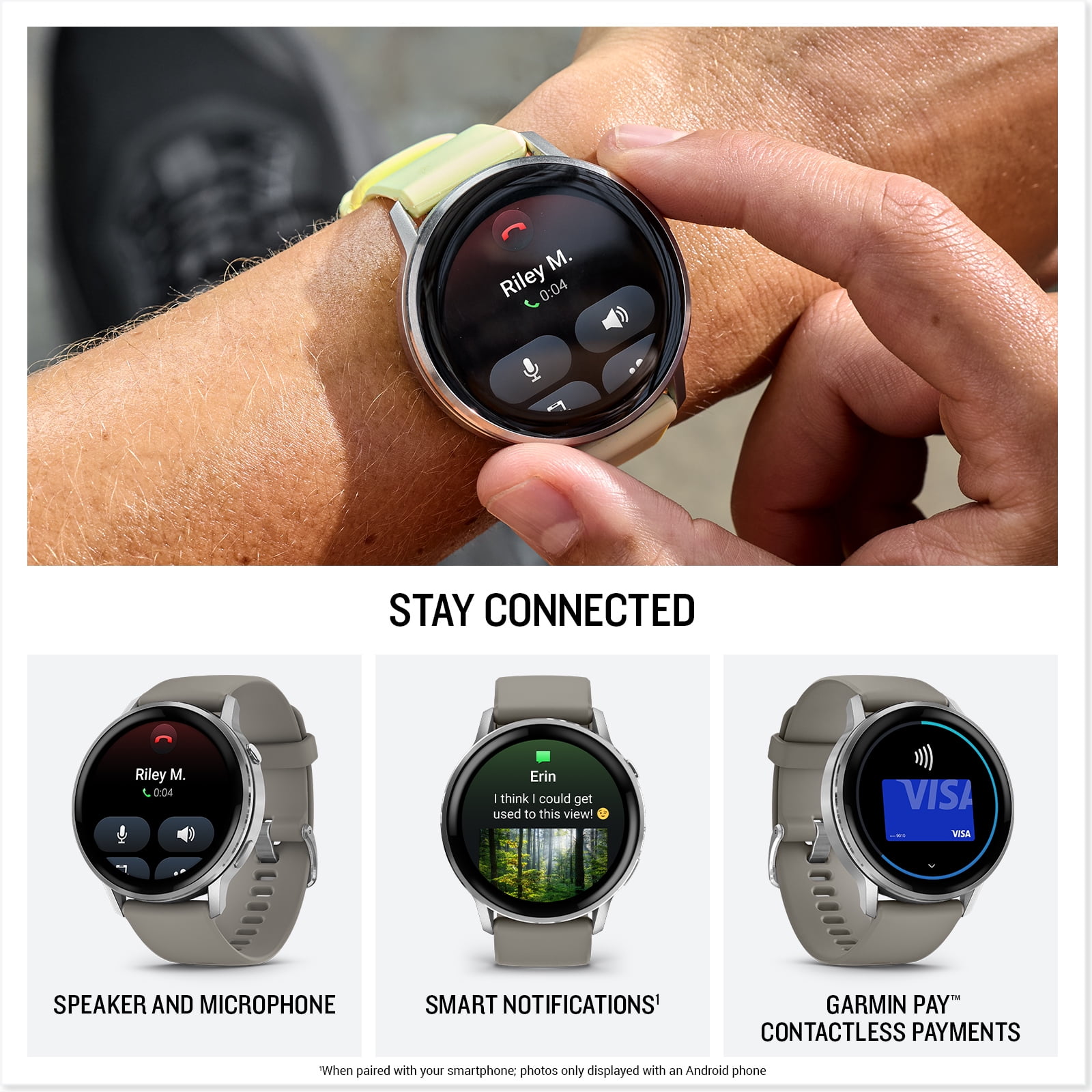 Garmin Venu 4 (Silver/Silver Gray, 45mm) Fitness GPS Smartwatch Bundle with PlayBetter Portable Charger & HD Screen Protectors