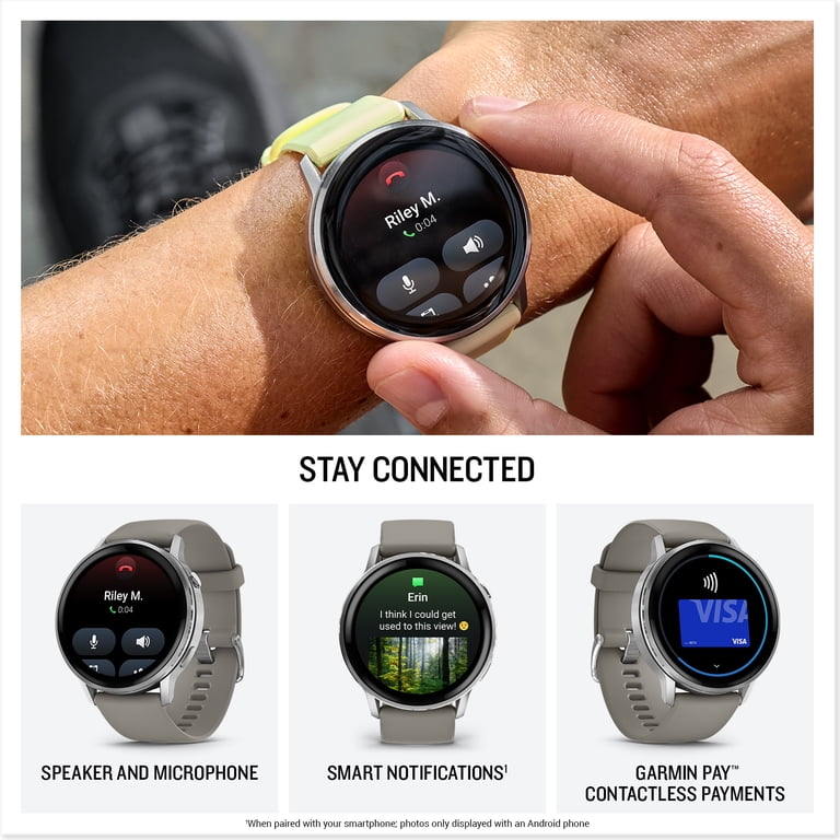 Garmin Venu 4 45mm GPS Fitness Smartwatch, Silver with Silver Gray