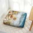 thumbnail image 3 of 24" Mermaid Boho Floor Pillow Extra-Thick Japanese-Style Meditation Seat with Ocean-Themed Tufting, 3 of 5