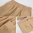 thumbnail image 6 of Plebaso Boys Girls Cargo Shorts Elastic Waist Casual Shorts Pull on Kids Summer Thin School Uniform Shorts, 6 of 7