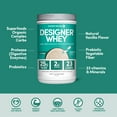 thumbnail image 2 of Designer Wellness, Designer Whey Protein Meal Replacement Powder with Vitamins, Minerals, and Organic Superfood Complex Carbs, Gluten-Free, Vanilla Bean, 1.72 Pound, 2 of 5