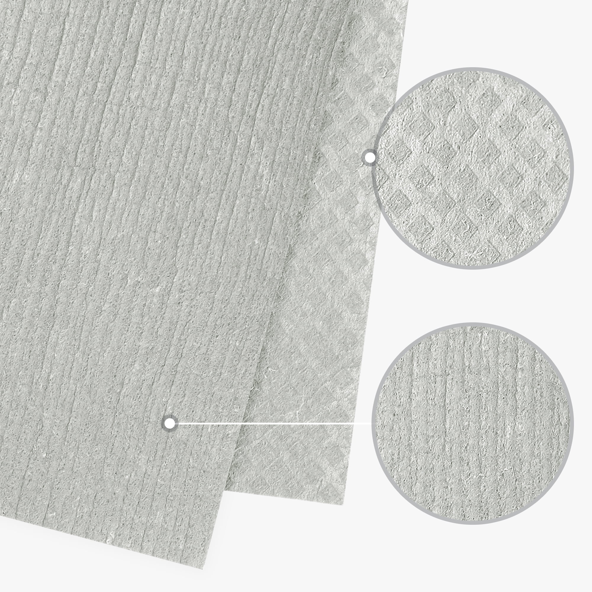 Unique Bargains Reusable Absorbent Sponge Dish Cloths Kitchen Towels Lint Free 7" x 8" Grey 5pk