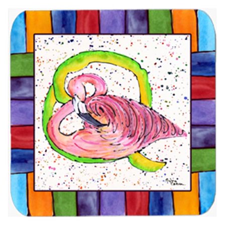

Flamingo Foam Coasters - Set 4 3.5 x 3.5 In.