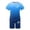 Dark Blue, variant on KKBOTIVE Men's 2pc Outfit Set Solid Color Round Neck Shorts Sleeve Tracksuit Summer Suits Adults 2 Piece Outfits, Dark Blue Size: L