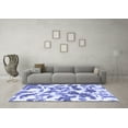 thumbnail image 3 of Ahgly Company Indoor Square Abstract Blue Modern Area Rugs, 3' Square, 3 of 4