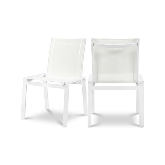 Meridian Furniture Nizuc Off White Outdoor Patio Dining Chair (Set of 2)