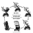thumbnail image 3 of CYBEX Beezy 2 Compact and Lightweight Travel Stroller - Compatible with CYBEX Car Seats, Fog Grey, 3 of 5