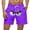 Purple, variant on Mens Funny Cartoon Print Swim Trunks with Pockets, Quick Dry Board Shorts, Elastic Waist, Orange,Size 5XL