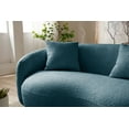 thumbnail image 5 of Kevinplus 93.6" Modern Curved Sofa with 3 Pillows 4-Seat Mid Century Cloud Sofa Boucle Fabric Couch for Bedroom Office Apartment (Blue), 5 of 10