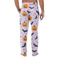 thumbnail image 5 of Satingcolo Mens Pajama Pants Red Bats Halloween, Cotton Soft Sleep Lounge Pj Bottoms with Pockets Drawstring, 5 of 6
