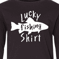 thumbnail image 4 of Inktastic Lucky Fishing Shirt- Fish Long Sleeve Youth T-Shirt, 4 of 5