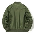 thumbnail image 3 of ZCFZJW Men's Lightweight Cotton Flight Bomber Jacket Casual Military Windbreaker Casual Big and Tall Regular Fit Long Sleeve Zip up Workwear Coat with Pockets Army Green XXXL, 3 of 3