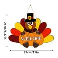 thumbnail image 3 of Thanksgiving Turkey Door Sign, Welcome Wreath for Front Door, Wood Fall Hanger for Home Indoor Outdoor Decor, 3 of 5