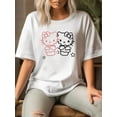 thumbnail image 2 of T-shirt Rétro Mode pour Femmes Imprimé Papillon Coloré, Col Rond Simple et Confortable à Manches Longues, Printemps & Automne pour Femmes, 2 of 8