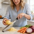 thumbnail image 5 of Cheese Grater & Zester, 15.9 inch Handheld Zester Grater, Cheese Shredding Tool, Fine Microplane Grater, Stainless Steel Blade, Kitchen Utensil Gadget for Cheese Vegetables and Garnishes, 5 of 7