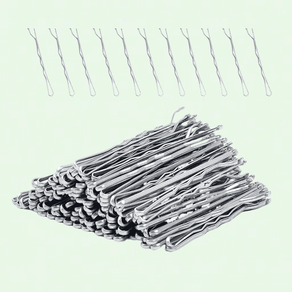 Silver Bobby Pins, 120Pcs 2Inch Bobby Pins for Gray Hair with Box Hair Pins for Women, Silver