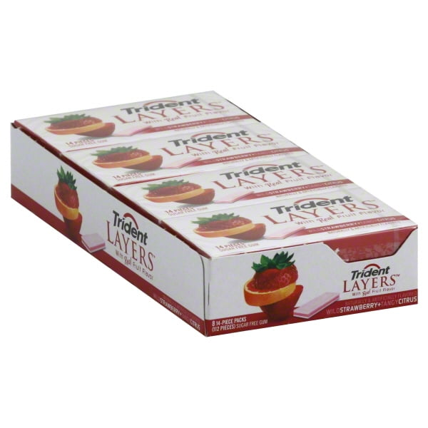 Cadbury Trident Layers Gum, 8 ea