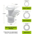 thumbnail image 4 of 5-pcs Push Button Spigot Kit Replacement Compatible with Igloo Coolers 2, 3, 5&10 Gallon, Replacement Spout for Igloo Water Jug, Beverage Cooler Valve with Gaskets and Nut, BPA Free, PP,White, 4 of 6