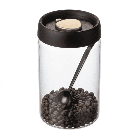 JOWBOOW Vacuum Seal Coffee Canister 1 Pack 1.2L Clear