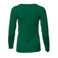 thumbnail image 3 of A2Y Women's Fitted Crew Neck Long Sleeve Pullover Classic Sweater Green XL, 3 of 5