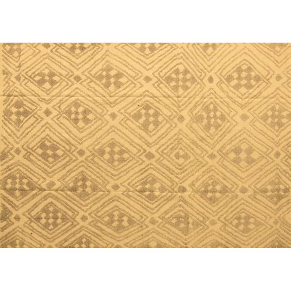 Ahgly Company Indoor Rectangle Abstract Brown Modern Area Rugs, 8' x 12'