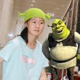 thumbnail image 3 of Gorro para disfraz de Shrek, tejido en verde, divertido, unisex, para mayores de 16 años, 3 of 5