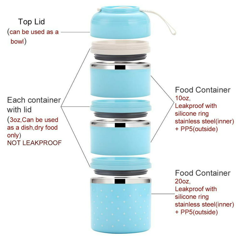  ArderLive Stackable Lunch Bento Box with Bag and