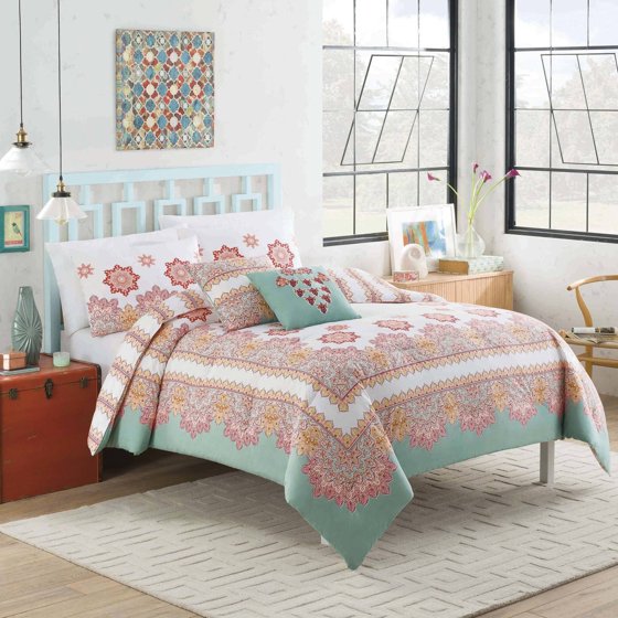 Vue Mantra 4Piece Reversible Comforter Bedding Set, MultiColor
