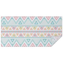 Pastel Geometric Pattern Rectangle Tablecloth 60"x120",Waterproof Polyester Rectangle Table Cloth, Wipeable Spillproof Polyester Tablecloth for Dining, Camping, Indoor and Outdoor