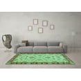 thumbnail image 3 of Ahgly Company Indoor Square Abstract Turquoise Blue Modern Area Rugs, 3' Square, 3 of 4