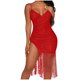 thumbnail image 1 of Puntoco Vestidos Mujer Verano Moda Mujer Casual V-Cuello Sólido Delgado Vestido De Lentejuelas Vestido De Manga Larga, 1 of 8