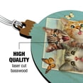 thumbnail image 3 of Cats Selfie Picture Wood Christmas Tree Holiday Ornament, 3 of 7