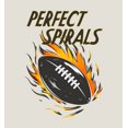 thumbnail image 2 of "Perfect Spirals" Flaming Football Adult Sand Long Sleeve Hoodie-Medium, 2 of 6