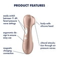 thumbnail image 3 of Satisfyer Pro 2 Air-Pulse Clitoris Stimulator - Non-Contact Clitoral Sucking Pressure-Wave Technology, Waterproof, Rechargeable (Rose Gold), 3 of 5
