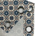 thumbnail image 4 of Ambesonne Floral Grommet Curtain, Ornate Circles Inspiration, 50" x 108", Ruby Beige Navy Blue, 4 of 6