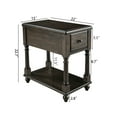thumbnail image 6 of JESONVID Solid Wood Rectangular End Table with Storage, Antique Black, 6 of 8