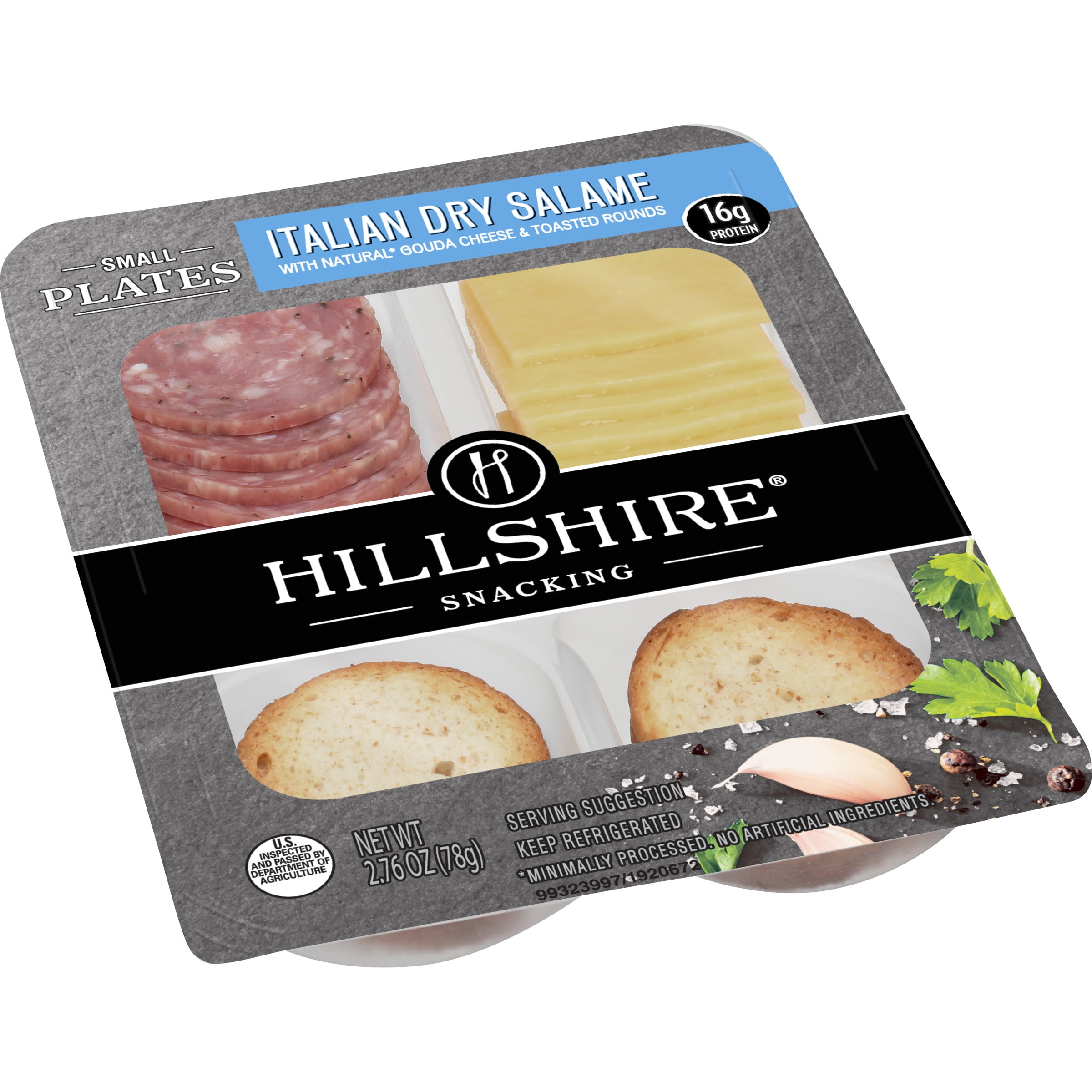 Hillshire Snacking Small Plates Italian Dry Salami Deli Lunch Meat And Gouda Cheese 2 76 Oz Walmart Com Walmart Com