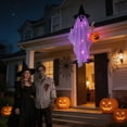 thumbnail image 7 of VORJELT 1.5M Hanging Ghost with Pumpkin Candy Bag - LED Light-Up Outdoor Halloween Decor, Spooky Porch Ornament for Yard and Party White, 7 of 7