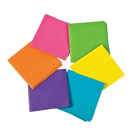 Fun Express Mini Neon Tissue Paper Squares, Gift Wrap Tissue, 5000 Pieces, Assorted Colors