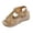 Khaki, variant on Women’s Platform Wedge Sandals, Double Buckle Ankle Strap Open Toe Heels Shoes, Comfortable Dressy Dance & Beach Sandals Black 5.5