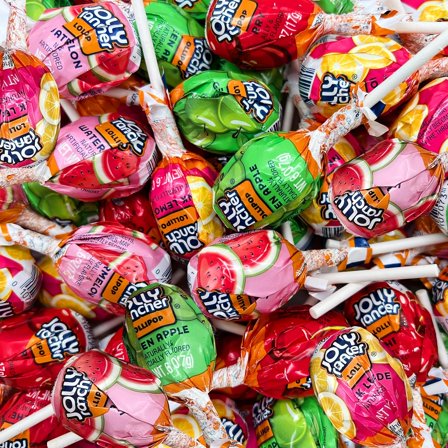 Jolly Rancher Lollipops Hard Candy, Original Flavors Pops, Bulk Pack 2 Pounds (About 50 Pops)