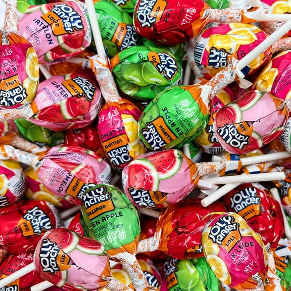 Jolly Rancher Lollipops Hard Candy, Original Flavors Pops, Bulk Pack 2 Pounds (About 50 Pops)