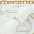 thumbnail image 3 of HEMOTON Metal Napkin Rings Set of 6 Pieces Silver Color for Elegant Table Decoration and Weddings, 3 of 8