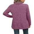 thumbnail image 3 of Haut à Col Roulé Côtelé pour Femmes - Chemise Basique à Manches Longues avec Fente Latérale, 3 of 4