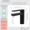 thumbnail image 3 of Lulani Yasawa Stainless Steel 1-Handle Single Hole Bathroom Faucet with Drain Assembly - Steel Black, 3 of 7